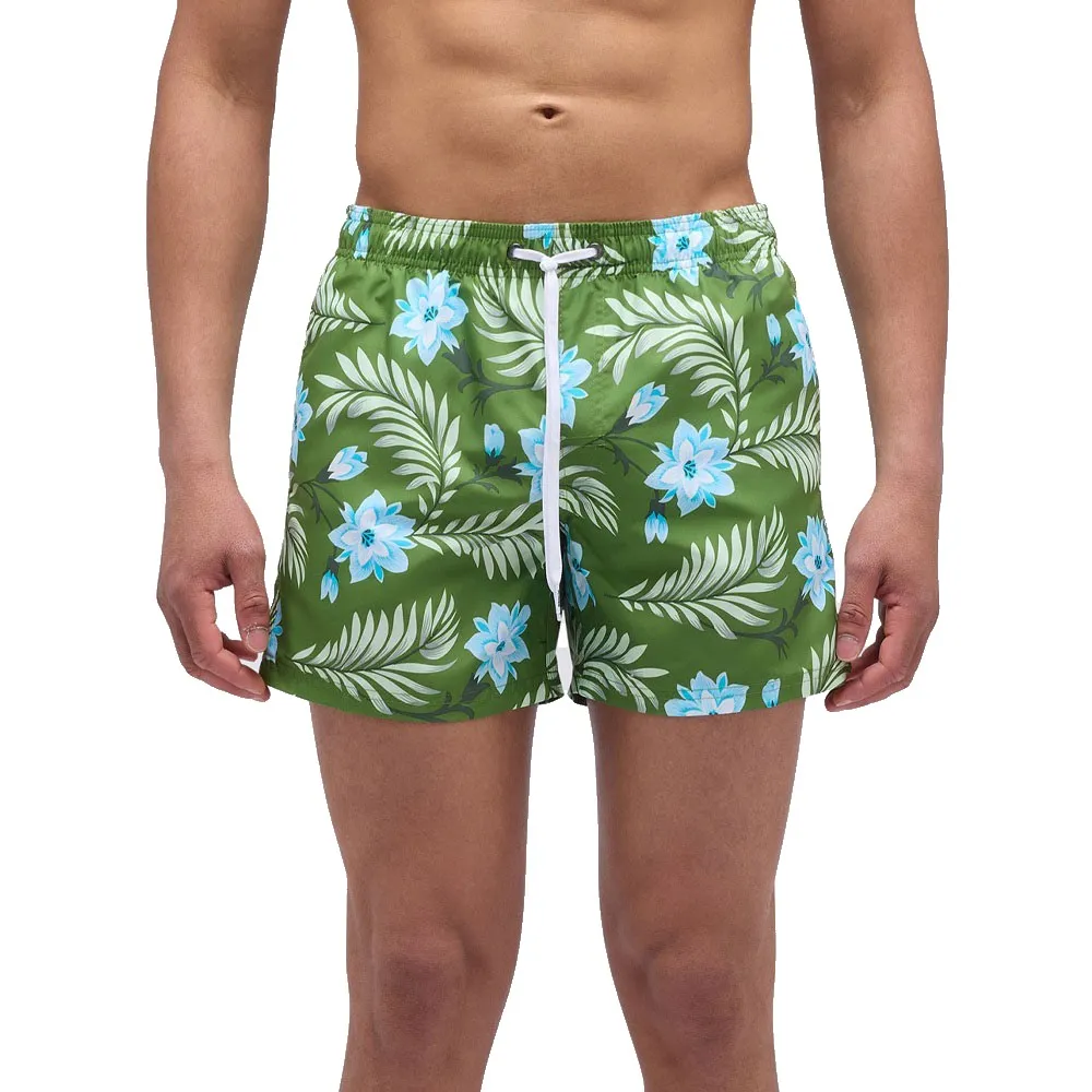 

Шорты для плавания Sundek Elastic waist and wall flower print, зеленый