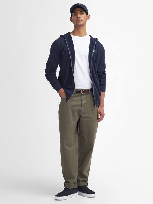 

Выстиранные эластичные обычные брюки Barbour, оливковый