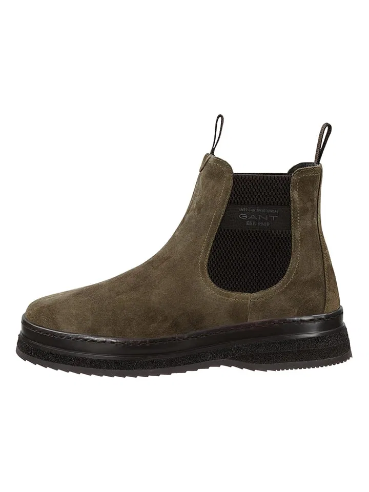 Челси-ботинки из велюровой кожи, GANT Footwear, коричневый