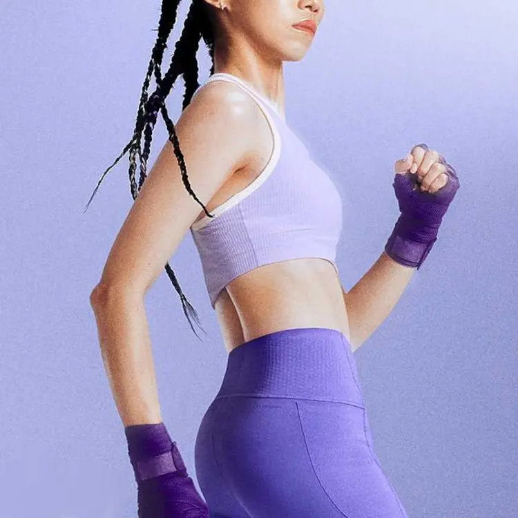 Adidas SS25 Спортивная жилетки женская Light Purple/White — фото 4