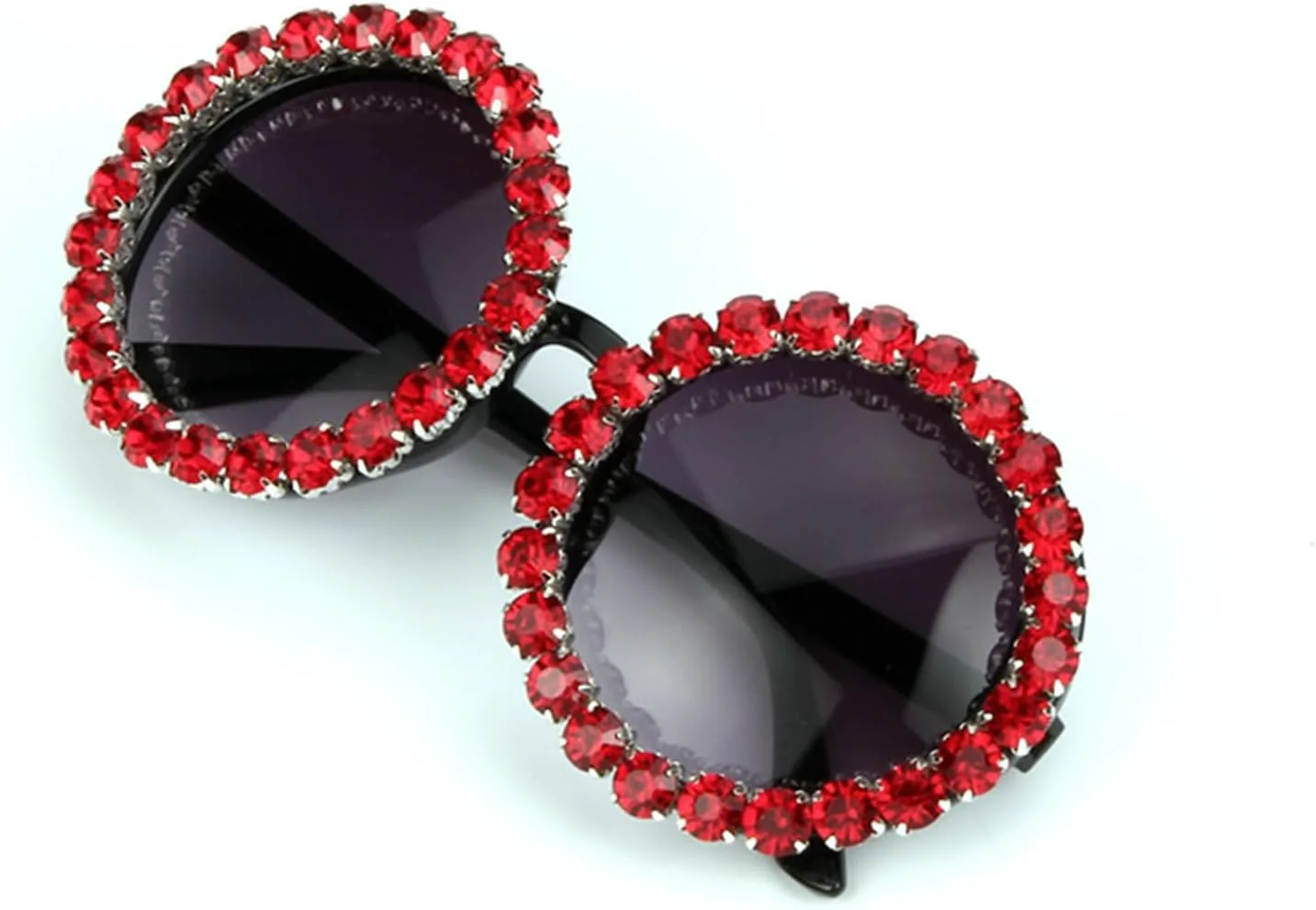 

Laureles Fashion — большие солнцезащитные очки со стразами для женщин, винтажные круглые солнцезащитные очки с бриллиантами и кристаллами для мужчин, Black-red