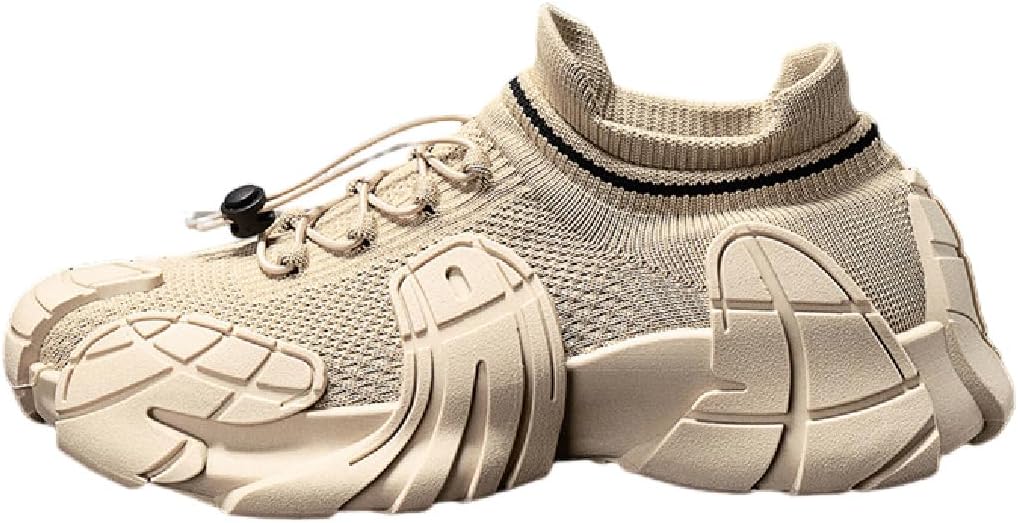 

Мужские массивные кроссовки с вязаной дышащей сеткой и нескользящей износостойкой подошвой, модные повседневные обувь для ходьбы Lexamen, хаки