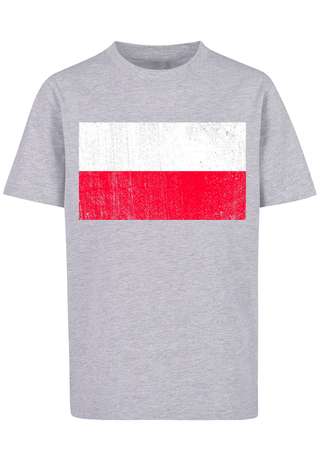

Футболка F4NT4STIC Poland Polen Flagge distressed, цвет grau meliert