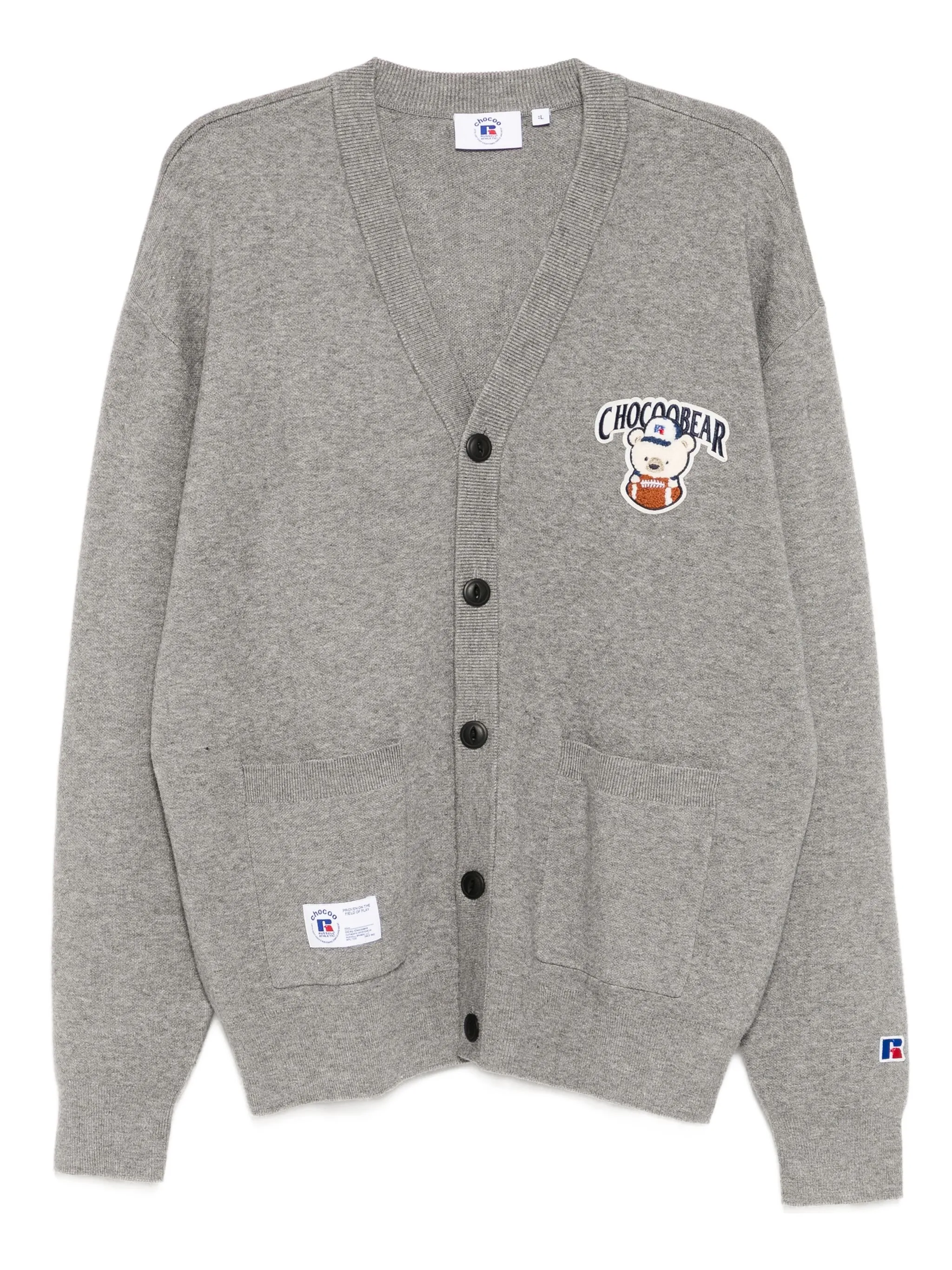 

Кардиган с вышивкой из коллаборации с Russell Athletic Chocoolate, серый