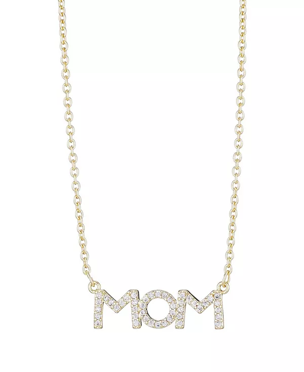 

Золотая подвеска с кубическим цирконием для мамы Adornia, gold