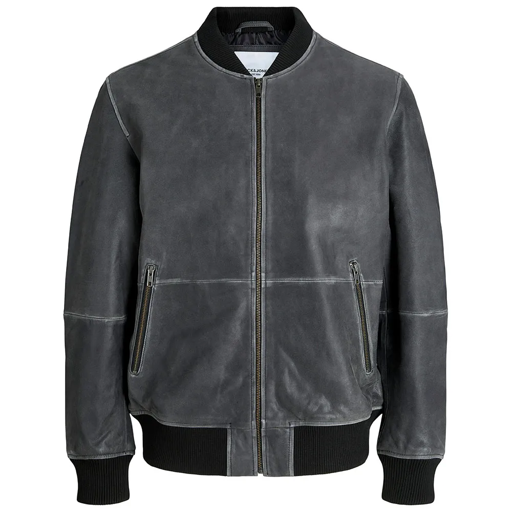 

Куртка Jack & Jones Charge Leather bomber, серый