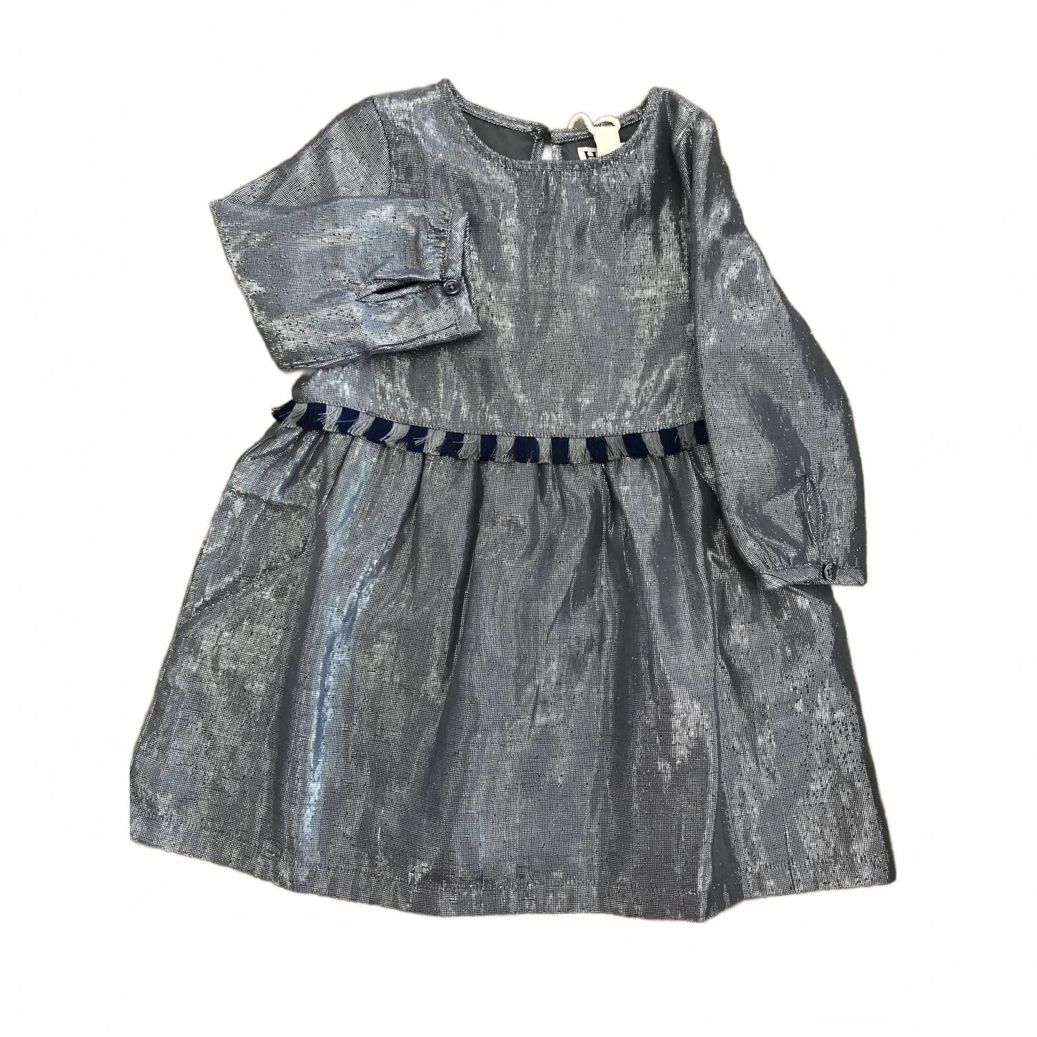 

Платье для девочки в серебристом металлике Hatley