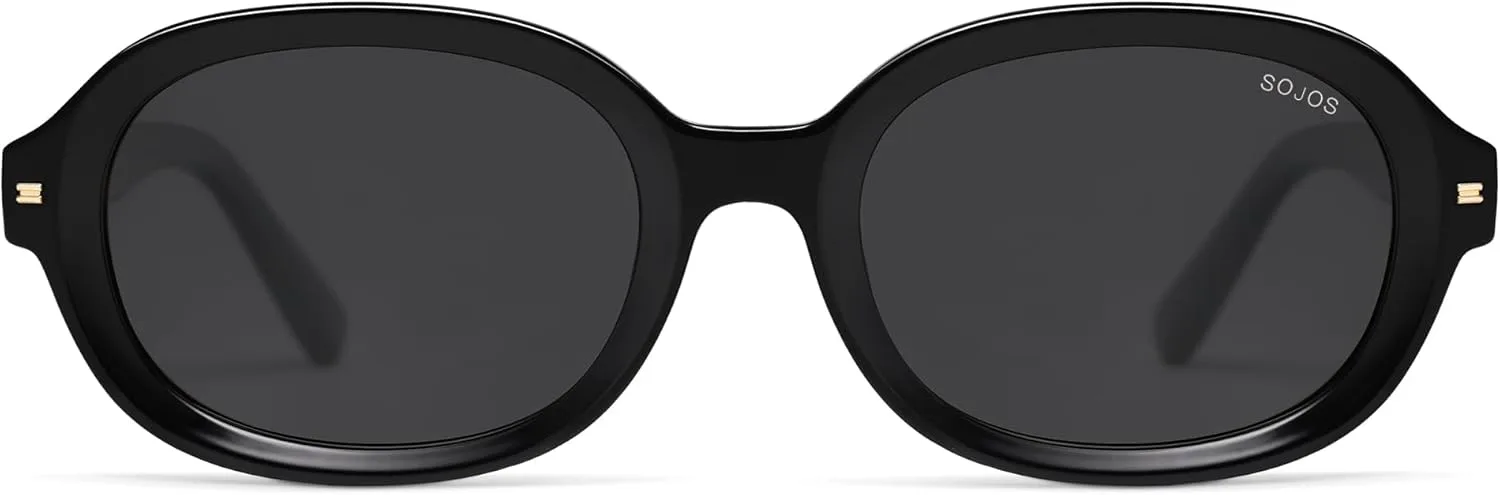 

Солнцезащитные очки SOJOS в стиле ретро, ​​овальные и круглые, поляризованные, для женщин и мужчин, винтажные, 80-х и 90-х годов, модель SJ2603, Black/Grey