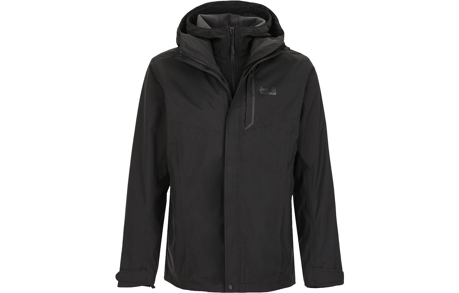 

Куртка ветровка мужская водонепроницаемая и ветрозащитная Jack Wolfskin красная, королевский синий/1366