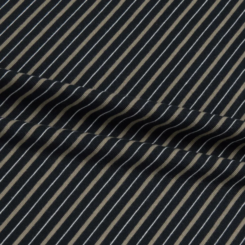 Мужская футболка с длинным рукавом в полоску тёмно-синяя от Lacoste — фото 4