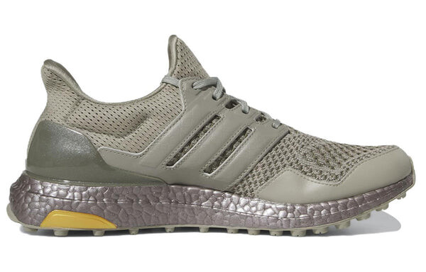 Кроссовки Adidas Ultraboost Spikeless Golf Shoes 'Silver Pebble', цвет silver pebble / silver pebble / olive strata — фото 2