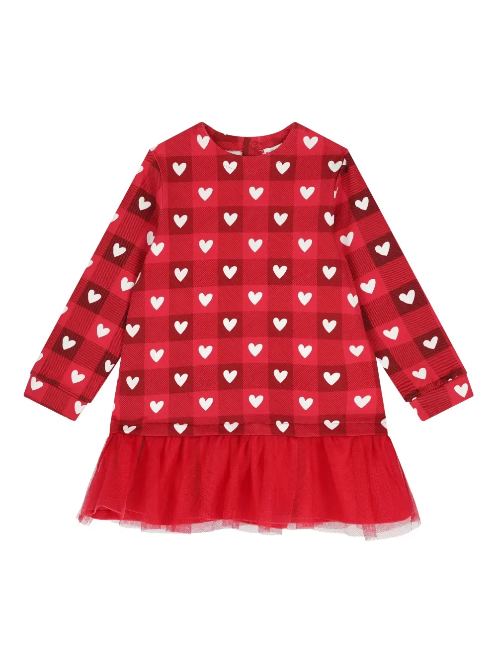 Комплект платья в клетку «сердечки» Agatha Ruiz De La Prada, красный — фото 3