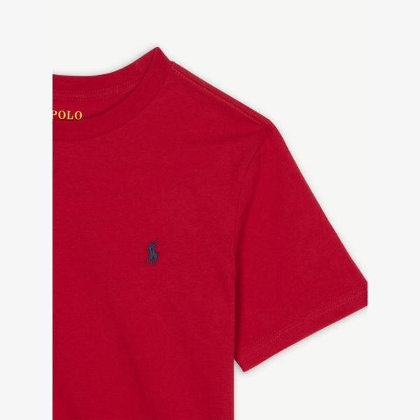 Футболка из хлопкового трикотажа с вышитым логотипом 2–14 лет Polo Ralph Lauren, красный — фото 2
