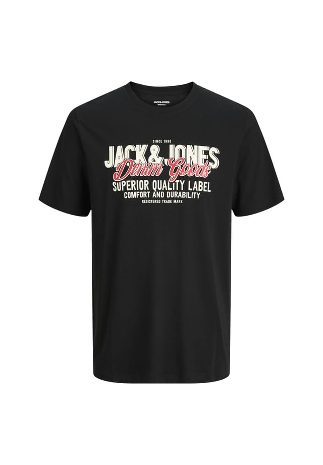 

Футболка с логотипом рубашка с коротким рукавом Jack & Jones, черный