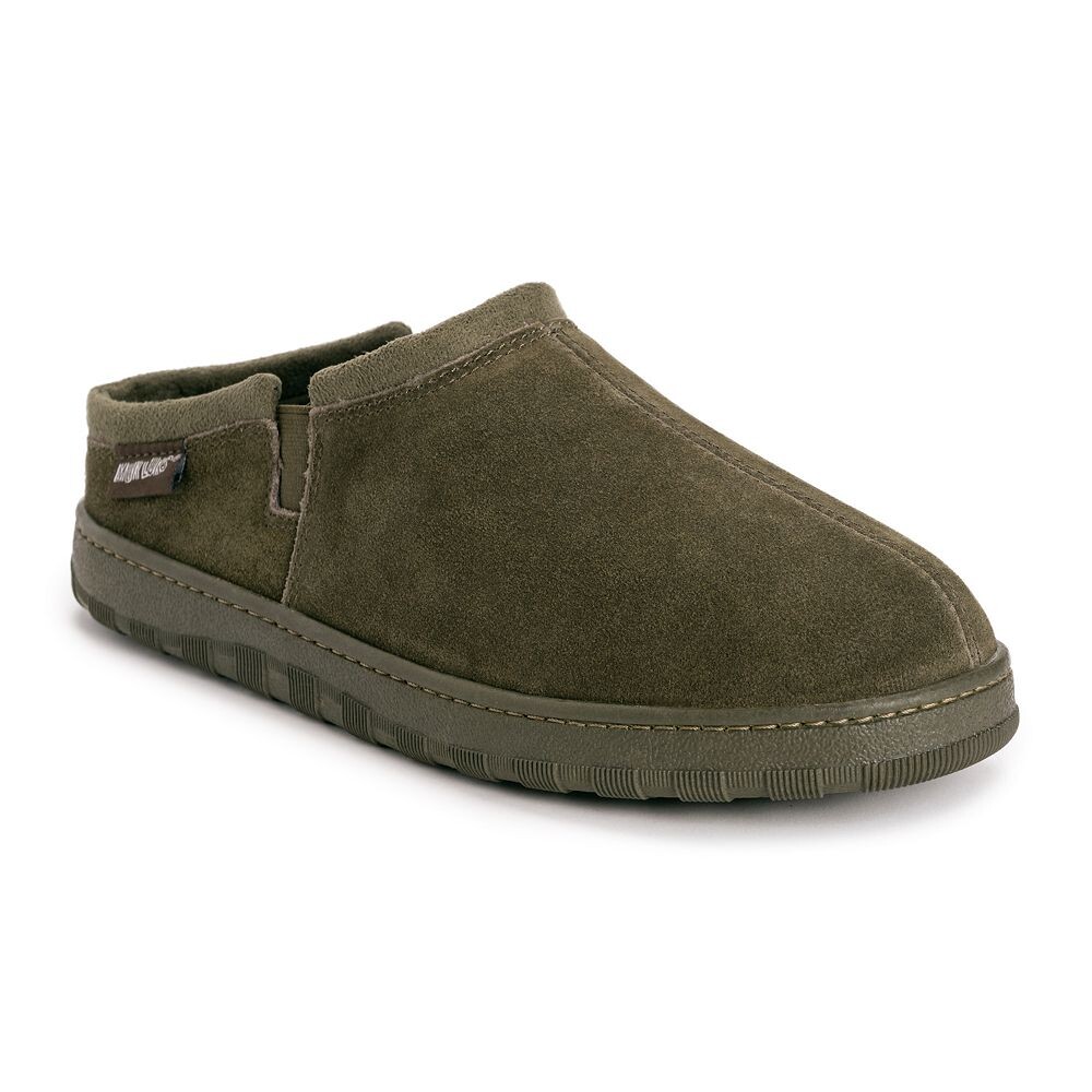 

MUK LUKS Кожаные мужские тапочки из берберского флиса Nord Trail, цвет Olive