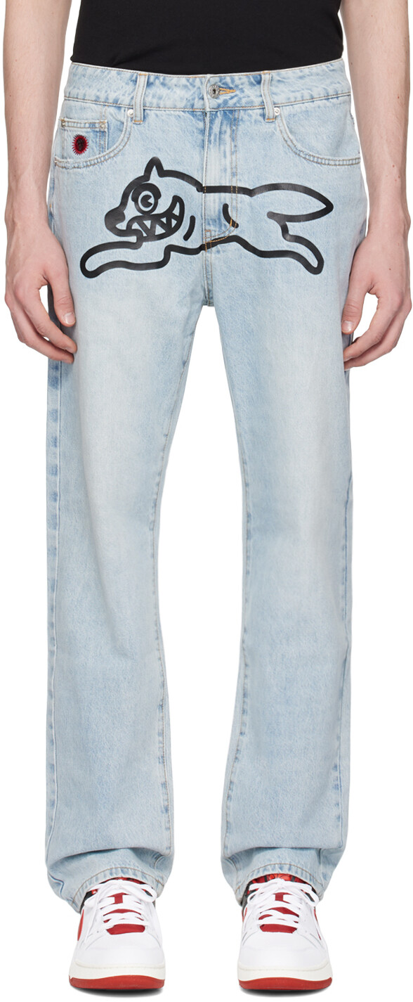 

Синие джинсы для бегущих собак Icecream, цвет Light blue/Black