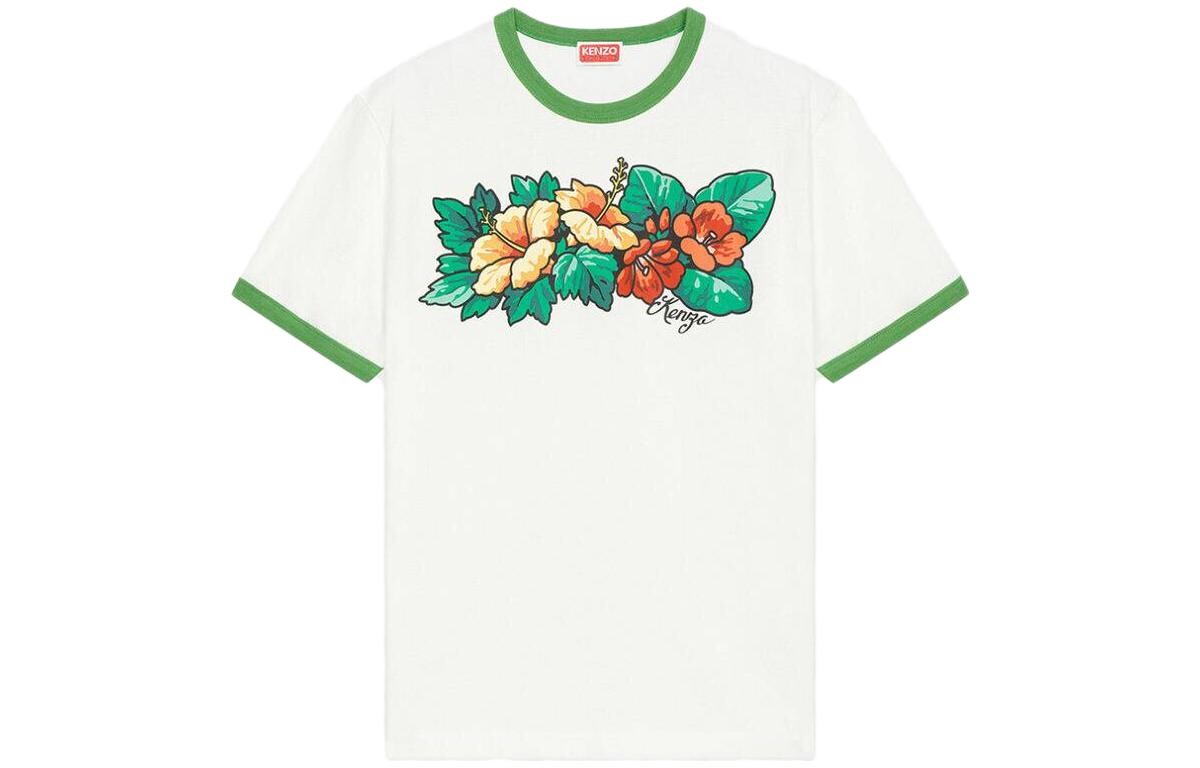 

Футболка женская Kenzo, белый / зеленый