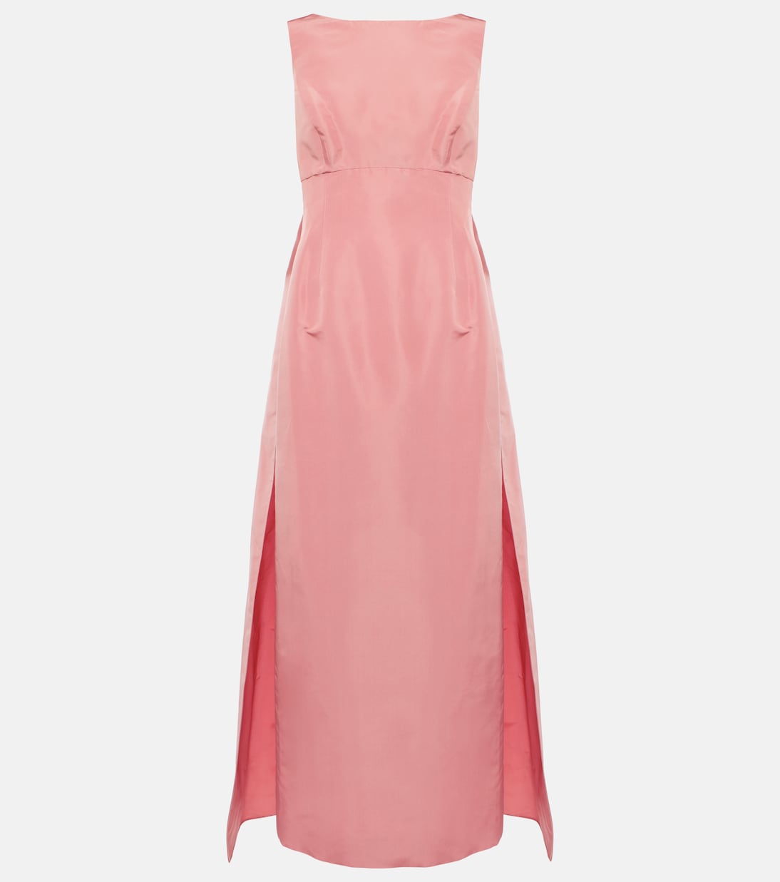 

Платье из шелкового фая с накидкой Oscar de la Renta, Salmon