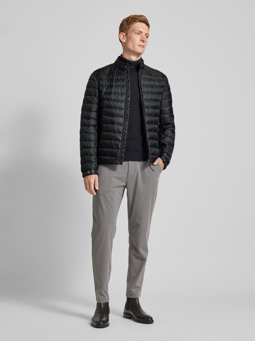 

Стеганая куртка с воротником-стойкой модель «Люк» JOOP! Collection, черный