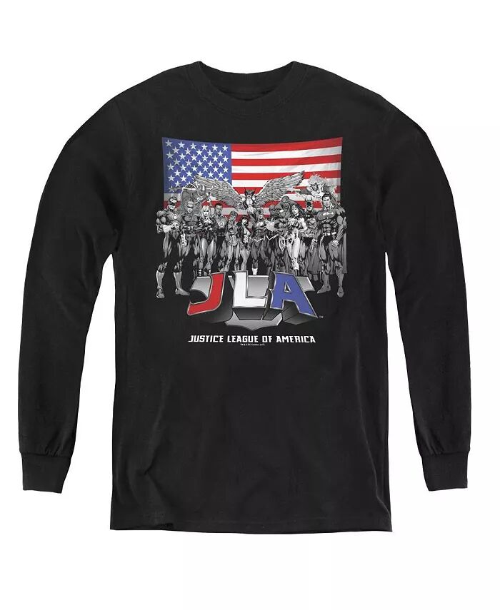 

Длинные рукава толстовка Boys of America Youth All American League Justice League, черный