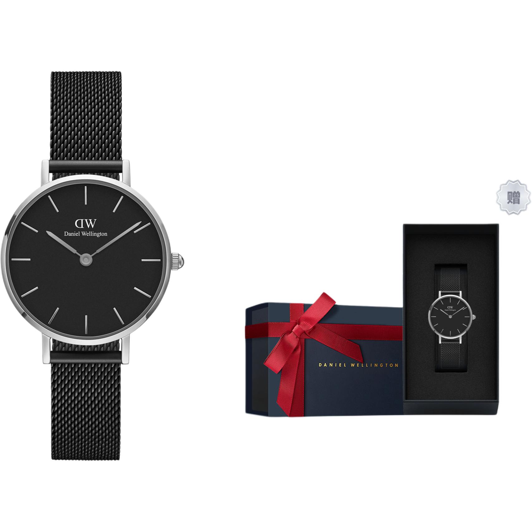

DW/DanielWellington Часы Daniel Wellington DW Watch Quartz Movement Stainless Steel Watchband 28mm Black Dial Women's Watch
