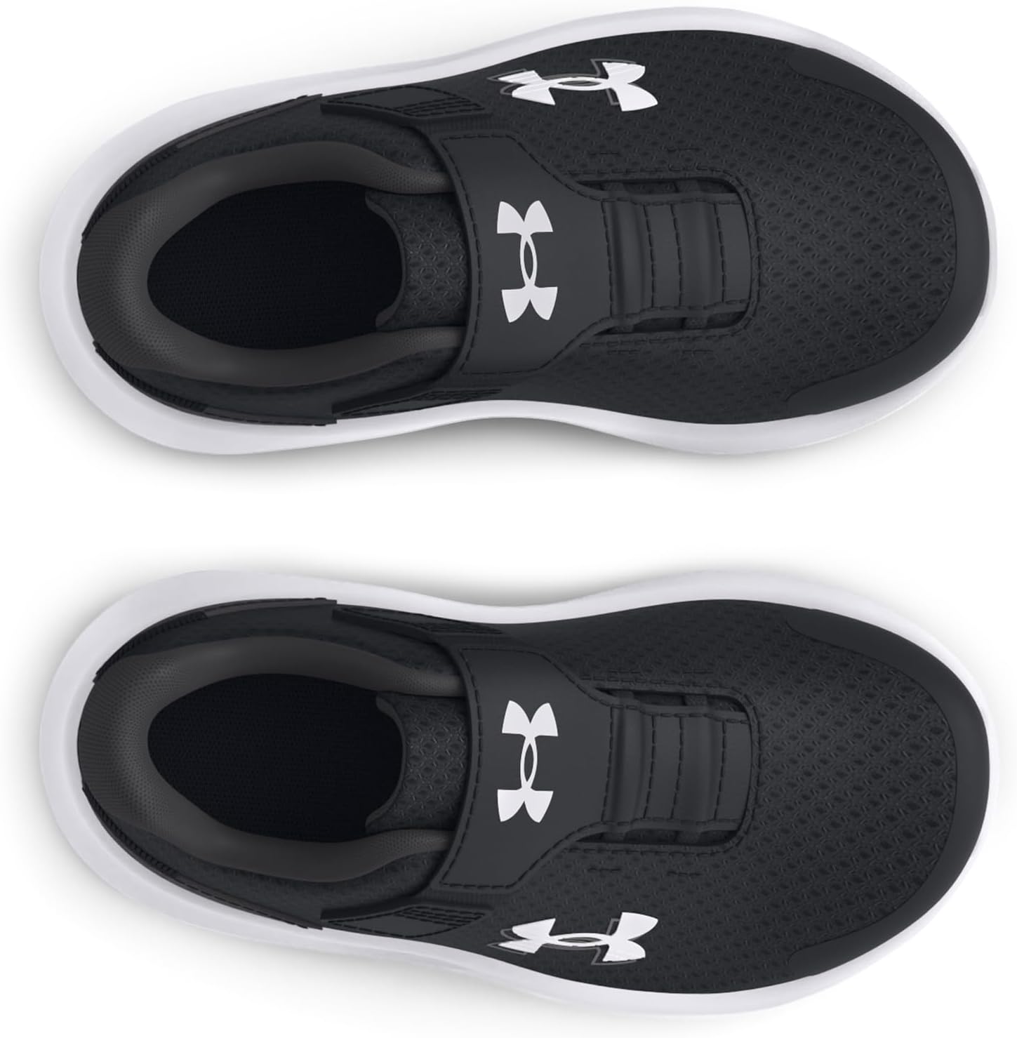 Детские кроссовки Under Armour Baby Girls' Surge 4 с альтернативной застежкой, (001) Black/Anthracite/White — фото 2