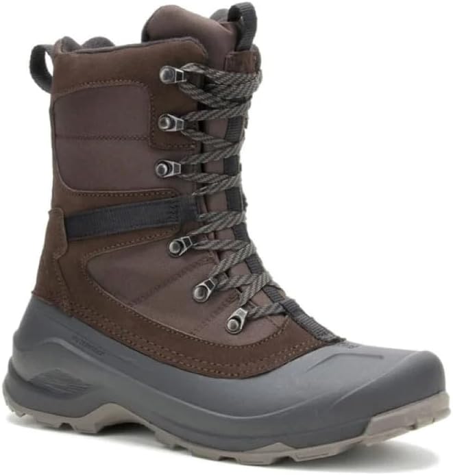 

Мужские зимние ботинки Kamik Empire X - утепленные резиновые снежные ботинки - водоотталкивающая зимняя обувь - универсальная обувь для походов - комфорт при температуре до -40F - легкий корпус из синтетической резины, шоколадный