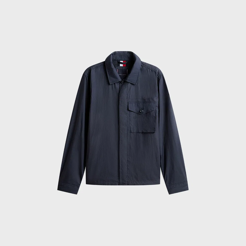Мужская сверхлёгкая рубашка-куртка небесно-голубого цвета от Tommy Hilfiger