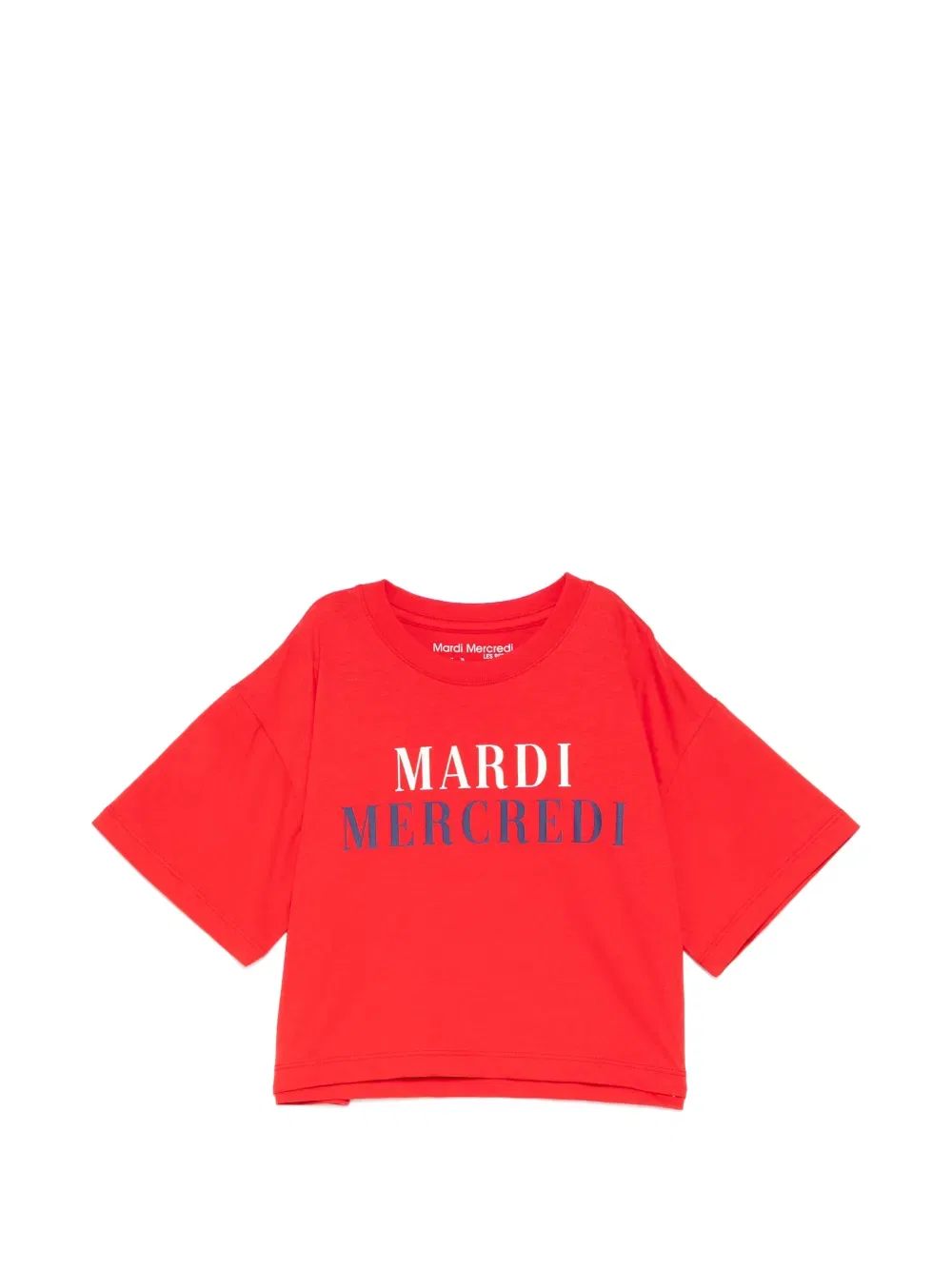 Укороченная футболка la typo francaise Mardi Mercredi Les Petites, красный