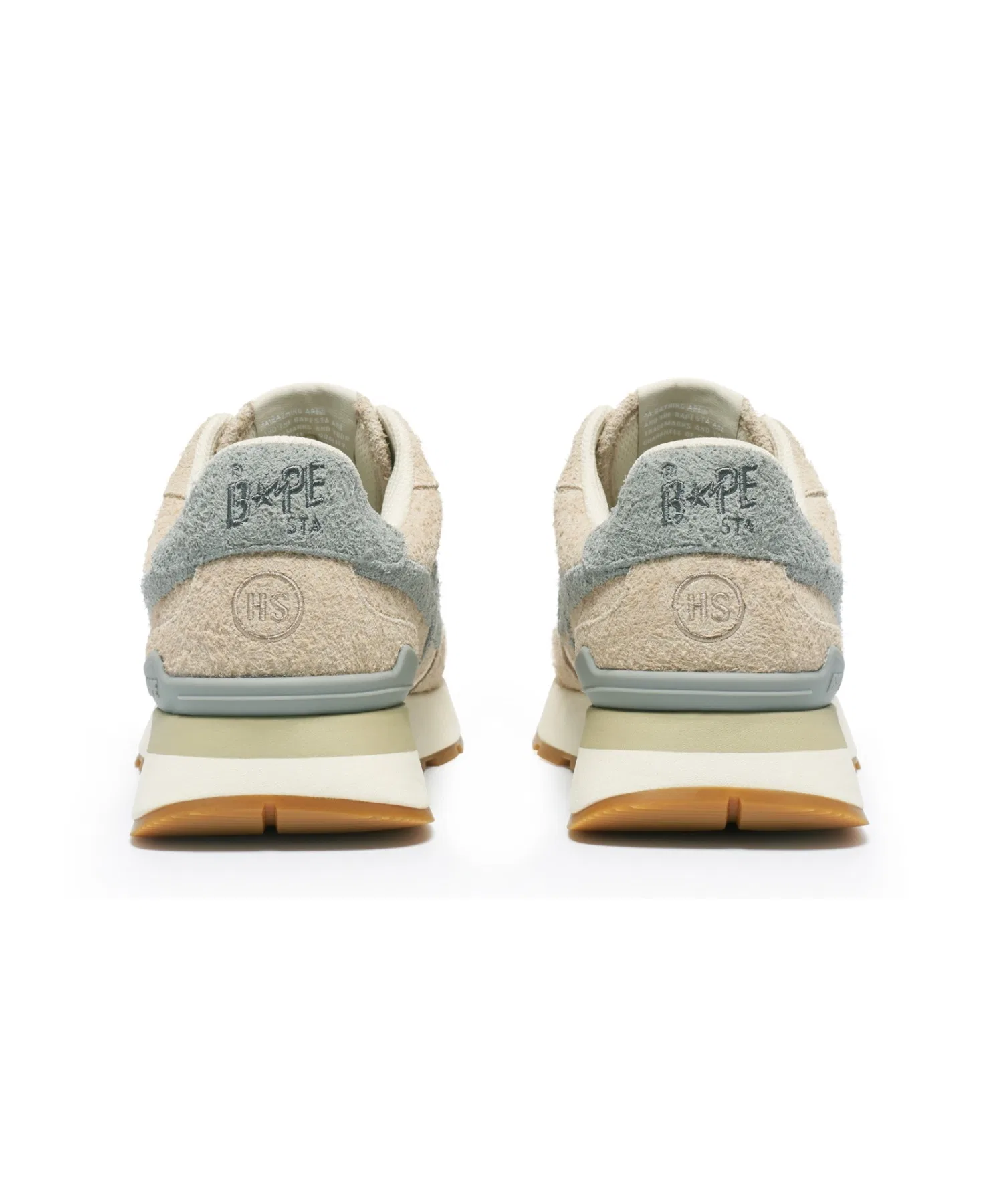 Мужские кроссовки A BATHING APE ROADSTA EXPRESS BAPE X HIGHSNOBIETY бежевые — фото 3