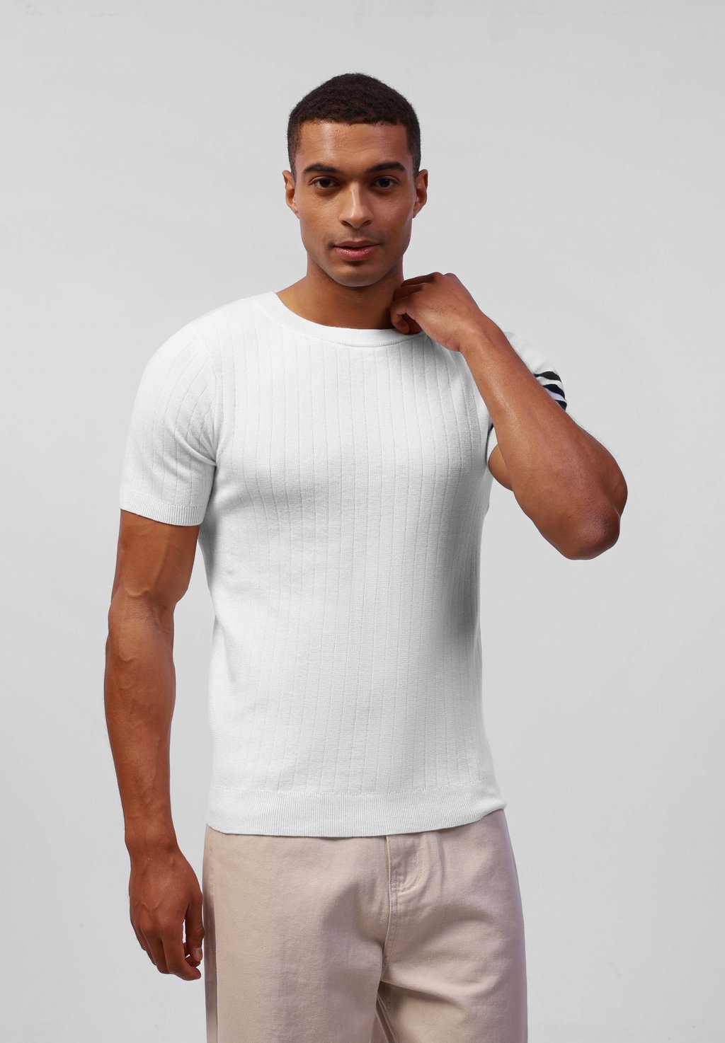

Футболка с принтом KNIT T SHIRT Pier One, кремовый