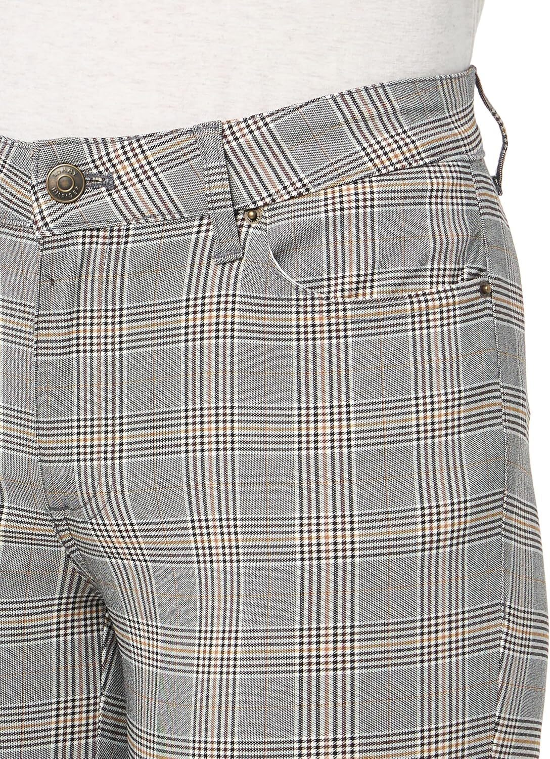 Женские узкие брюки Tommy Hilfiger в клетку Glenn Plaid, Brown Multi — фото 3