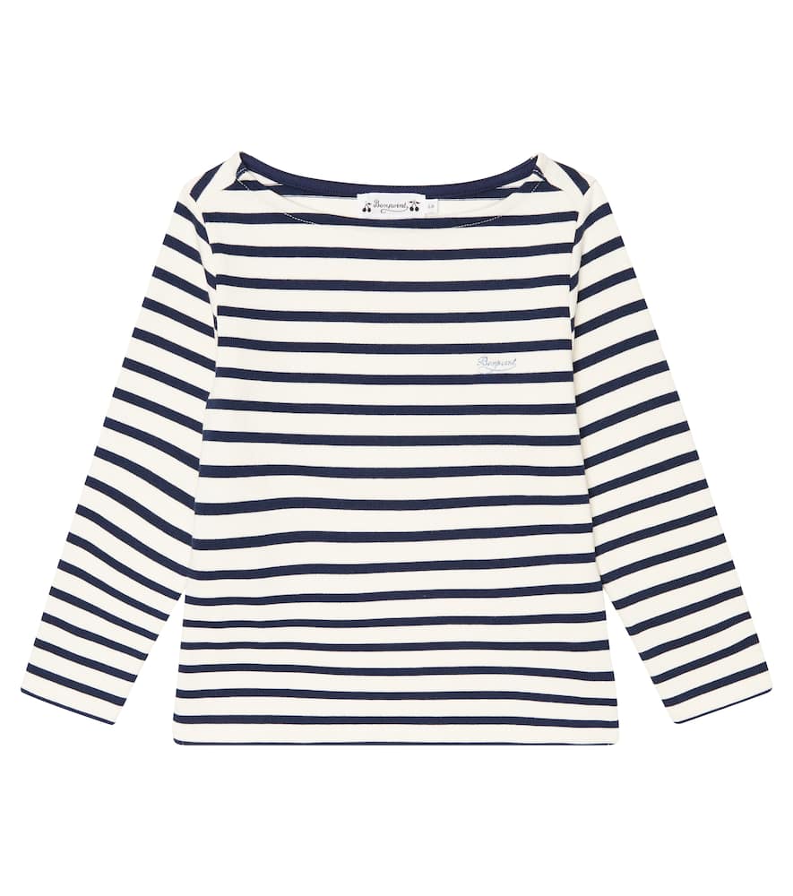 

Поло Baudelaire в полоску из хлопка Bonpoint, Rayure Marine/Ecru