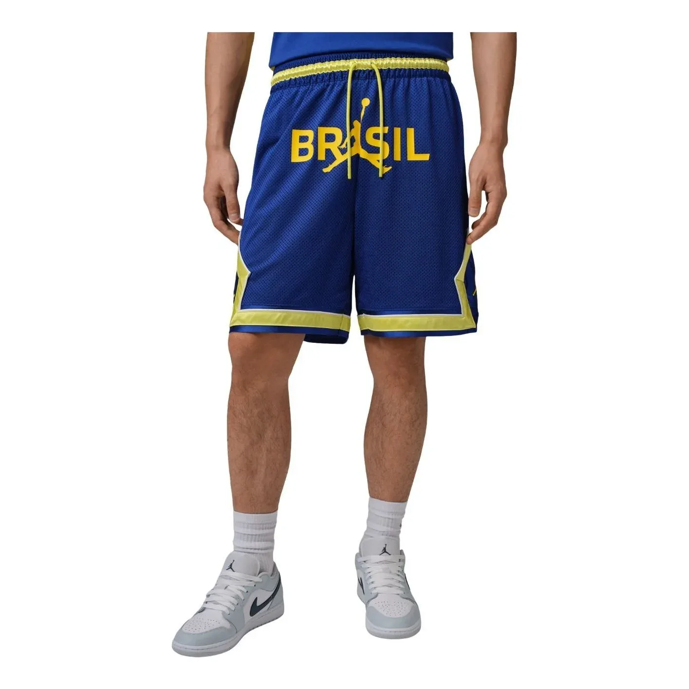 Шорты Air Jordan Mesh Diamond Shorts 'Old Royal Yellow Pulse', синий