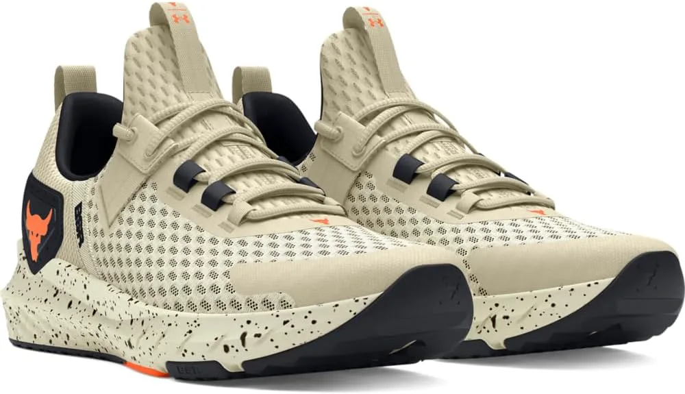 Кроссовки мужские Under Armour Project Rock Blood Sweat Respect 4, черный/оранжевый — фото 3