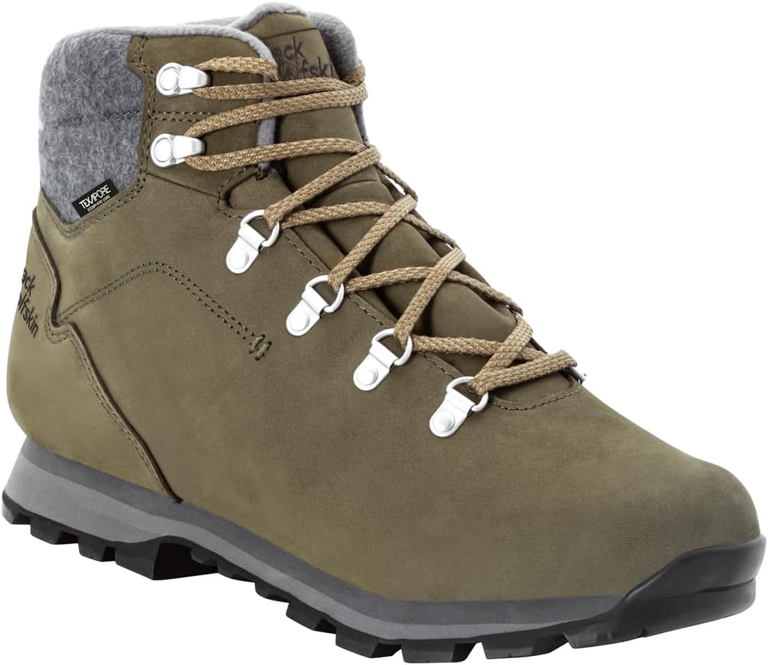 Мужские походные ботинки Jack Wolfskin Thunder Bay Texapore Mid M, серый/хаки — фото 4