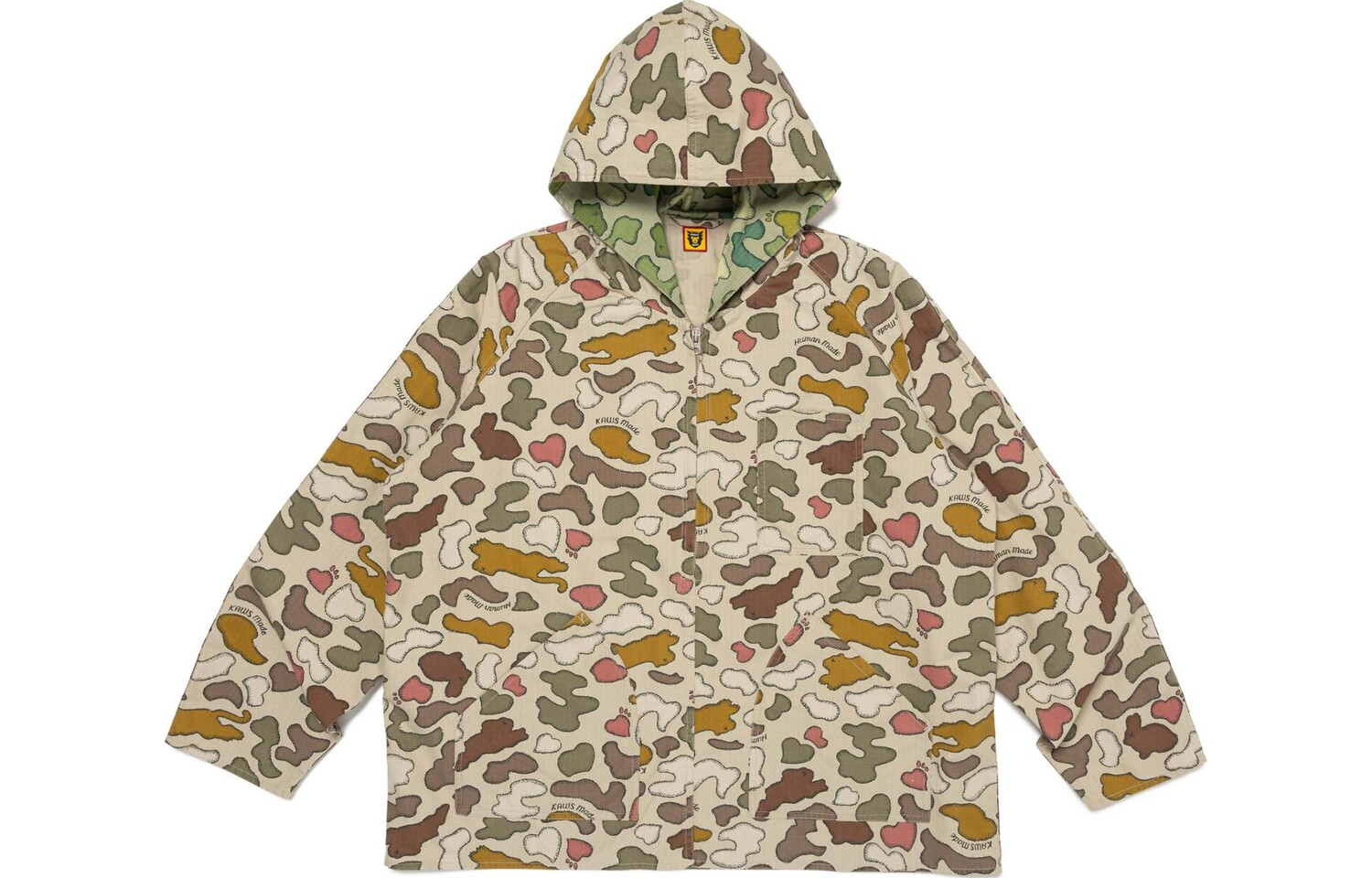 

X KAWS Co-branded Series куртка унисекс Human Made, цвет Brown Yellow