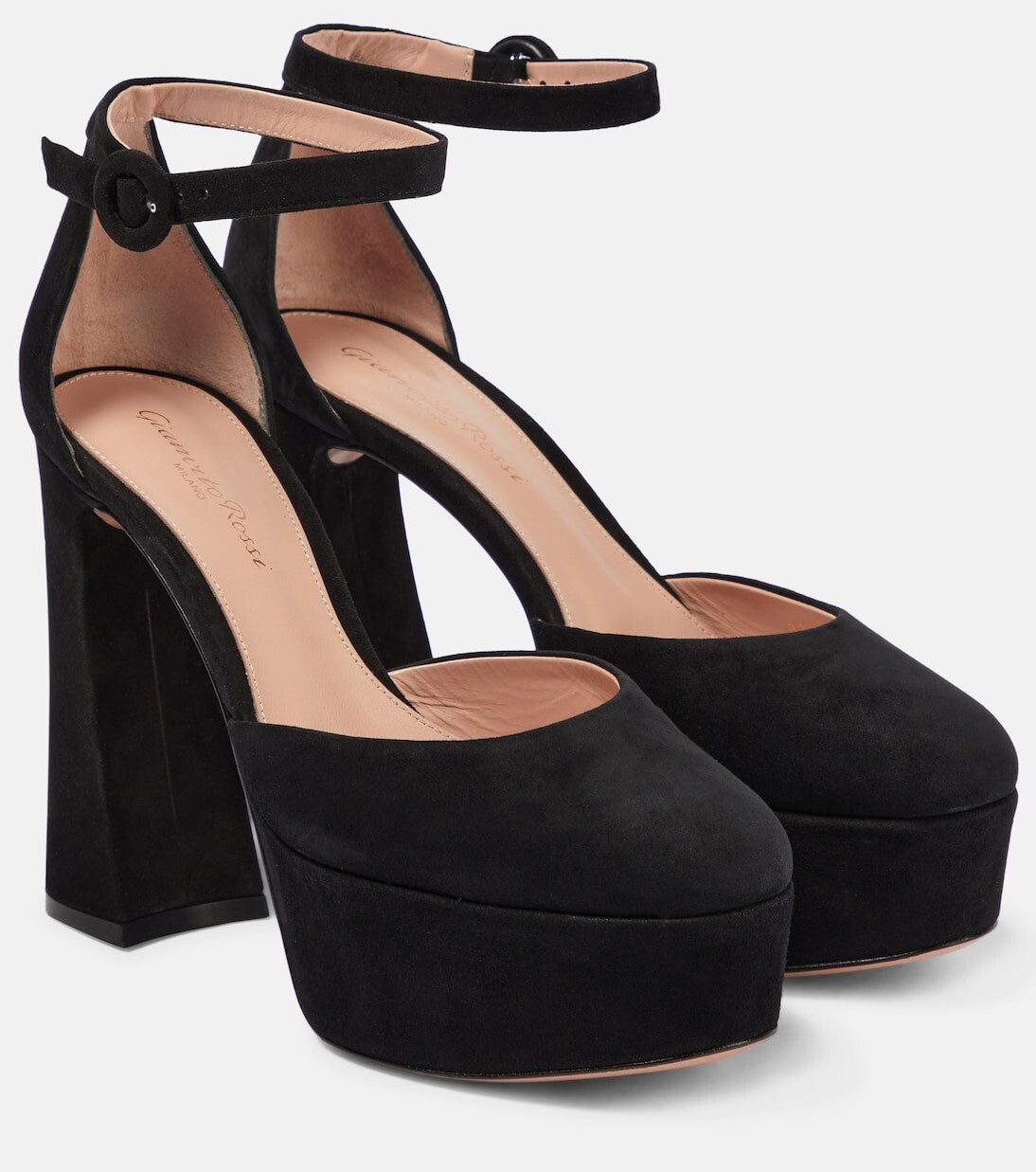 Замшевые туфли holly d'orsay Gianvito Rossi, черный