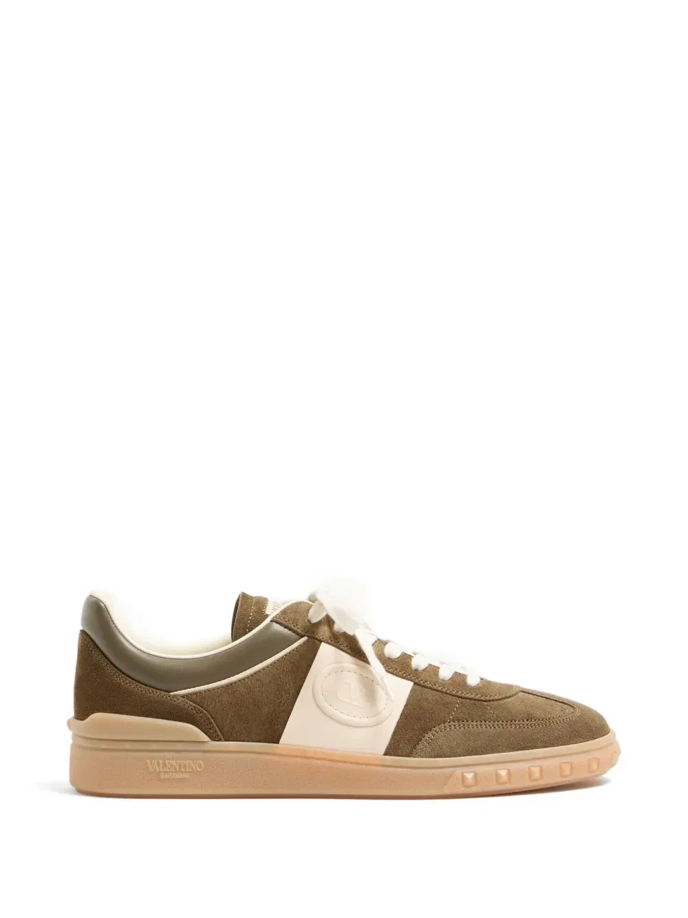Кроссовки Upvillage из спилка и наппы VALENTINO GARAVANI, коричневый