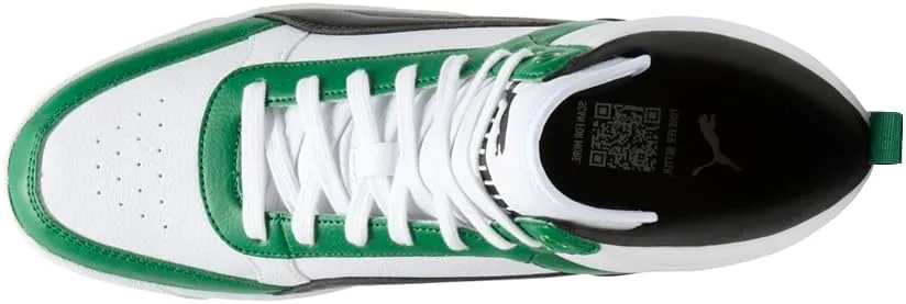 Мужские кроссовки PUMA Dribble Mid со шнуровкой для повседневной носки - зеленые, зеленый — фото 3