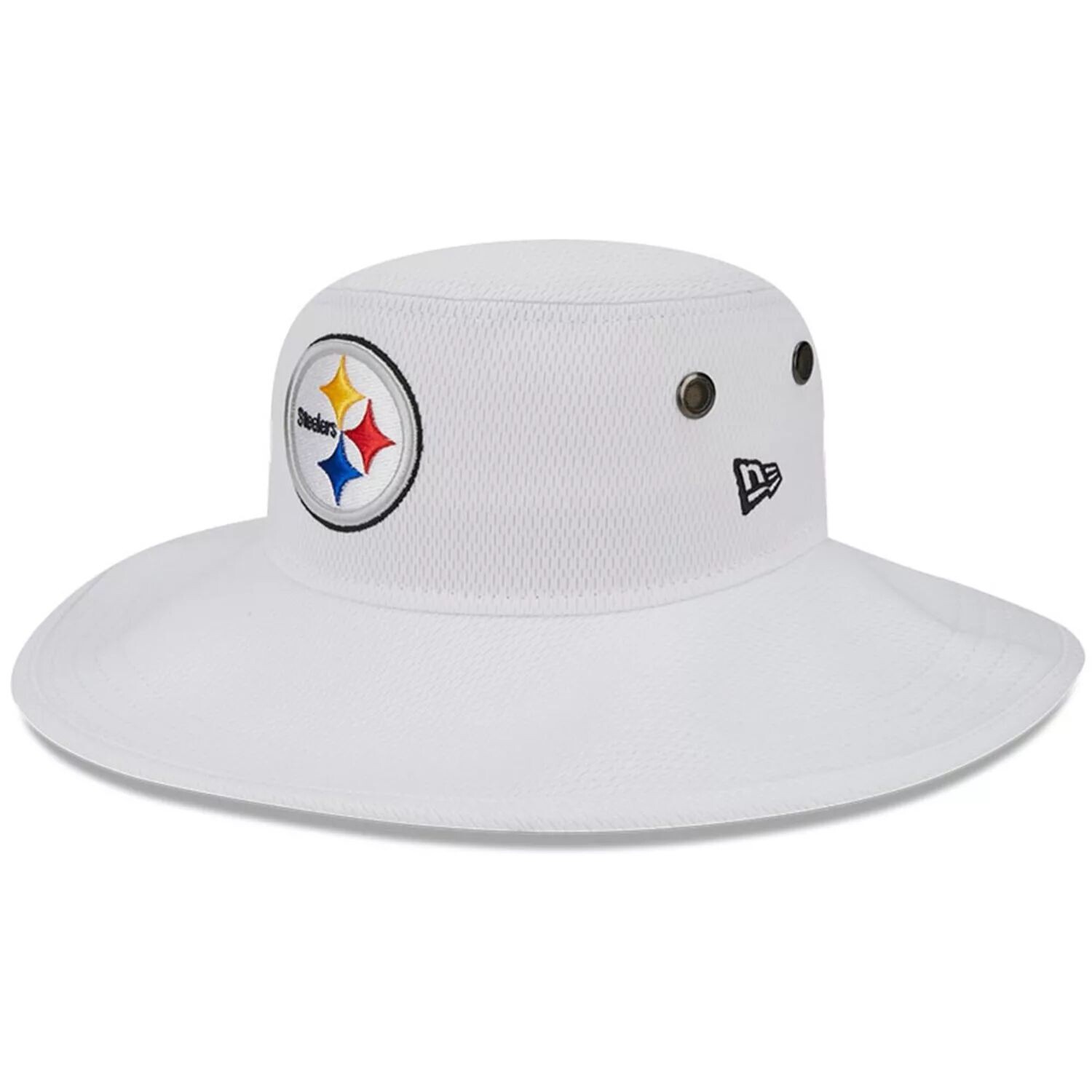 

Мужская панамская панама New Era White Pittsburgh Steelers 2023, тренировочный лагерь НФЛ