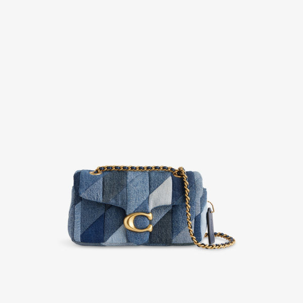 

Сумка кросс-боди Tabby из стёганого денима Coach, мультиколор