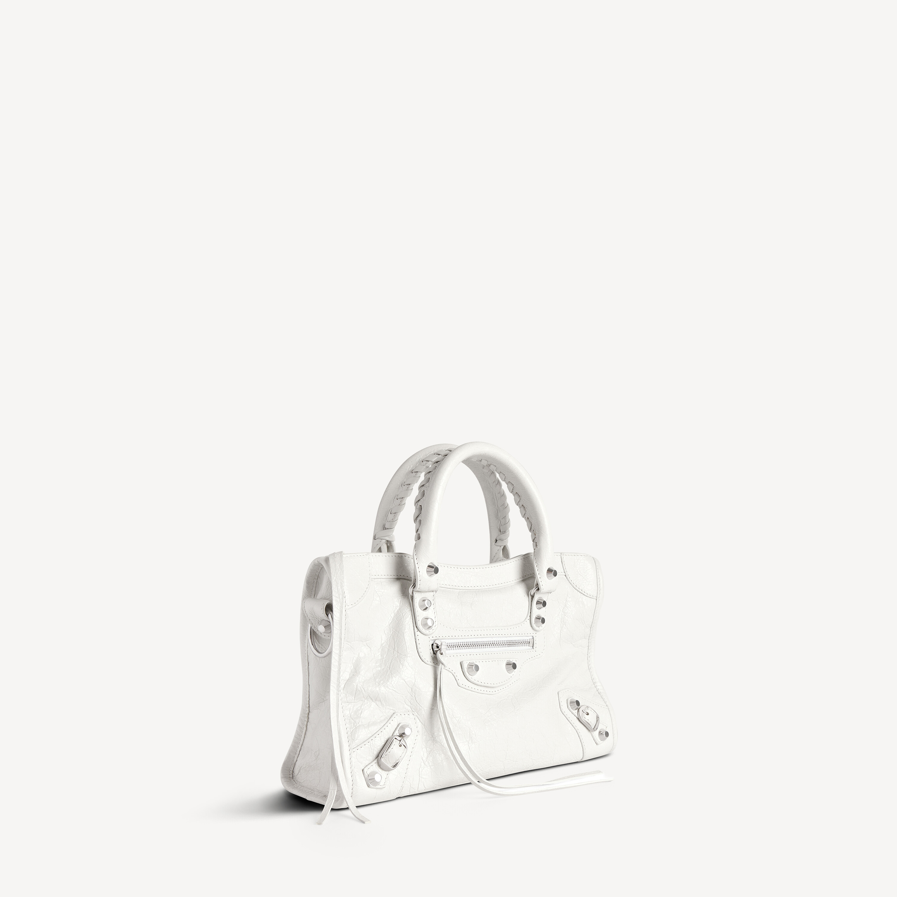 Сумка le city bag малая в оптическом белом цвете BALENCIAGA, оптический белый — фото 2