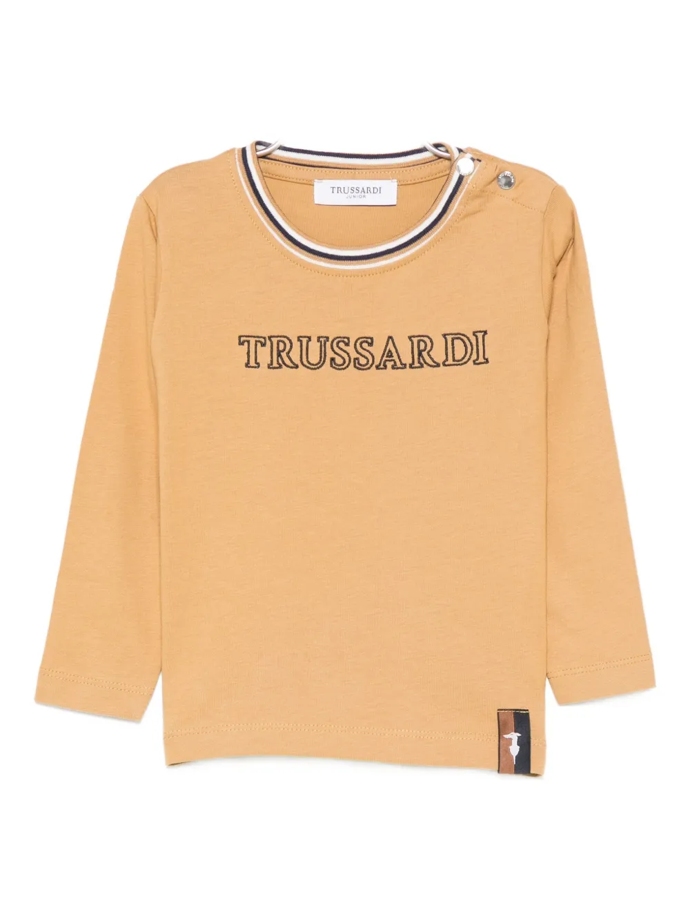 

Футболка с длинными рукавами и вышитым логотипом TRUSSARDI JUNIOR, оранжевый