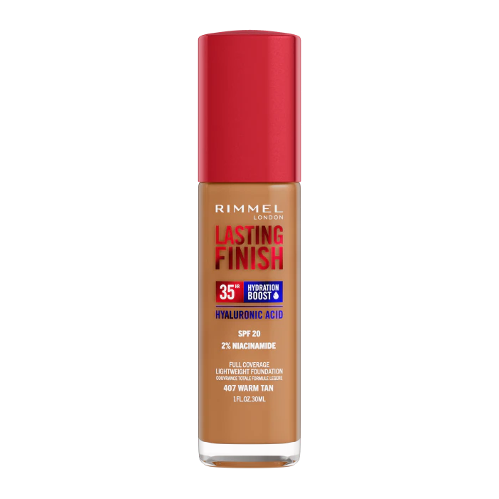 

Тональная основа Lasting Finish 35H Base de Maquillaje Rimmel, 407 Warm Tan