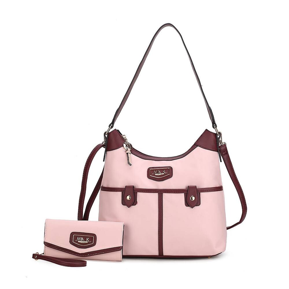 

Mkf Collection Harper Нейлоновая сумка-хобо с таким же кошельком от Mia K MKF Collection, цвет Blush Burgundy