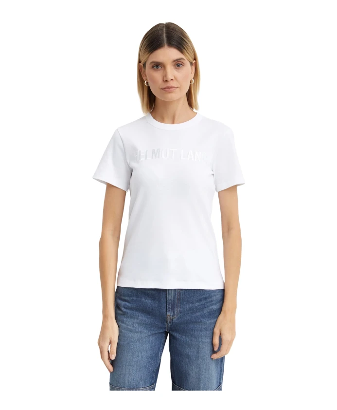 

Облегающая футболка с логотипом Helmut Lang, белый