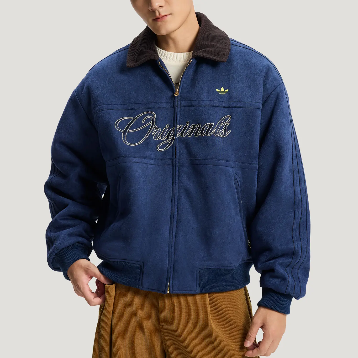 FW25 CRAFTED JACKET Утепленная Пуховая Куртка Мужская Adidas Originals, темно indigo — фото 4