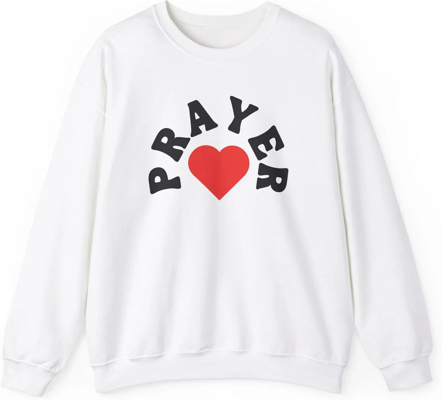 Свитшот Christian Heart Prayer, вязаный джемпер Faithful, религиозный пуловер, подарок Christian Apparel, вдохновляющий GENERIC, белый