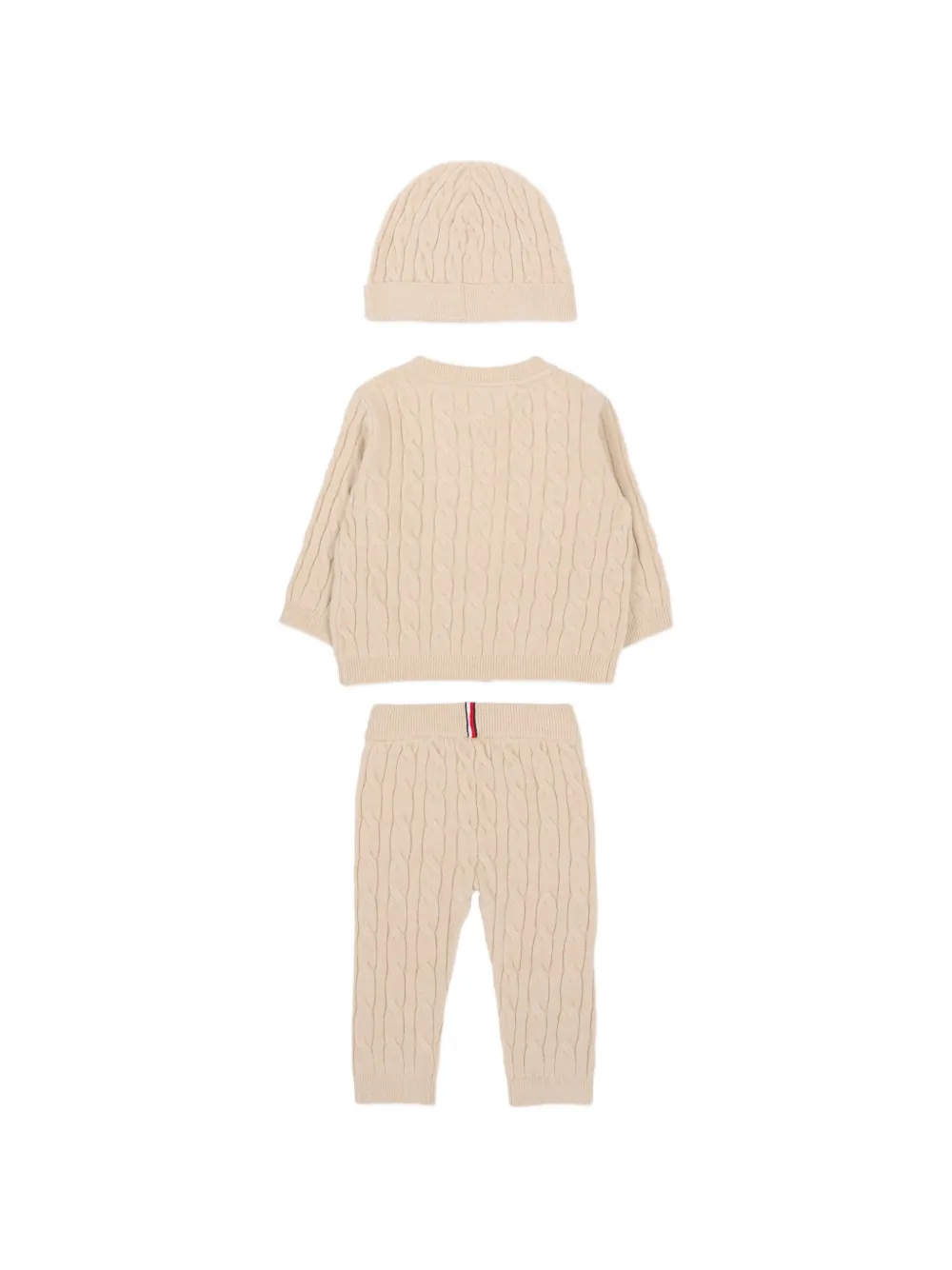 Комплект из брюк с вышитым логотипом Tommy Hilfiger Junior, бежевый — фото 2
